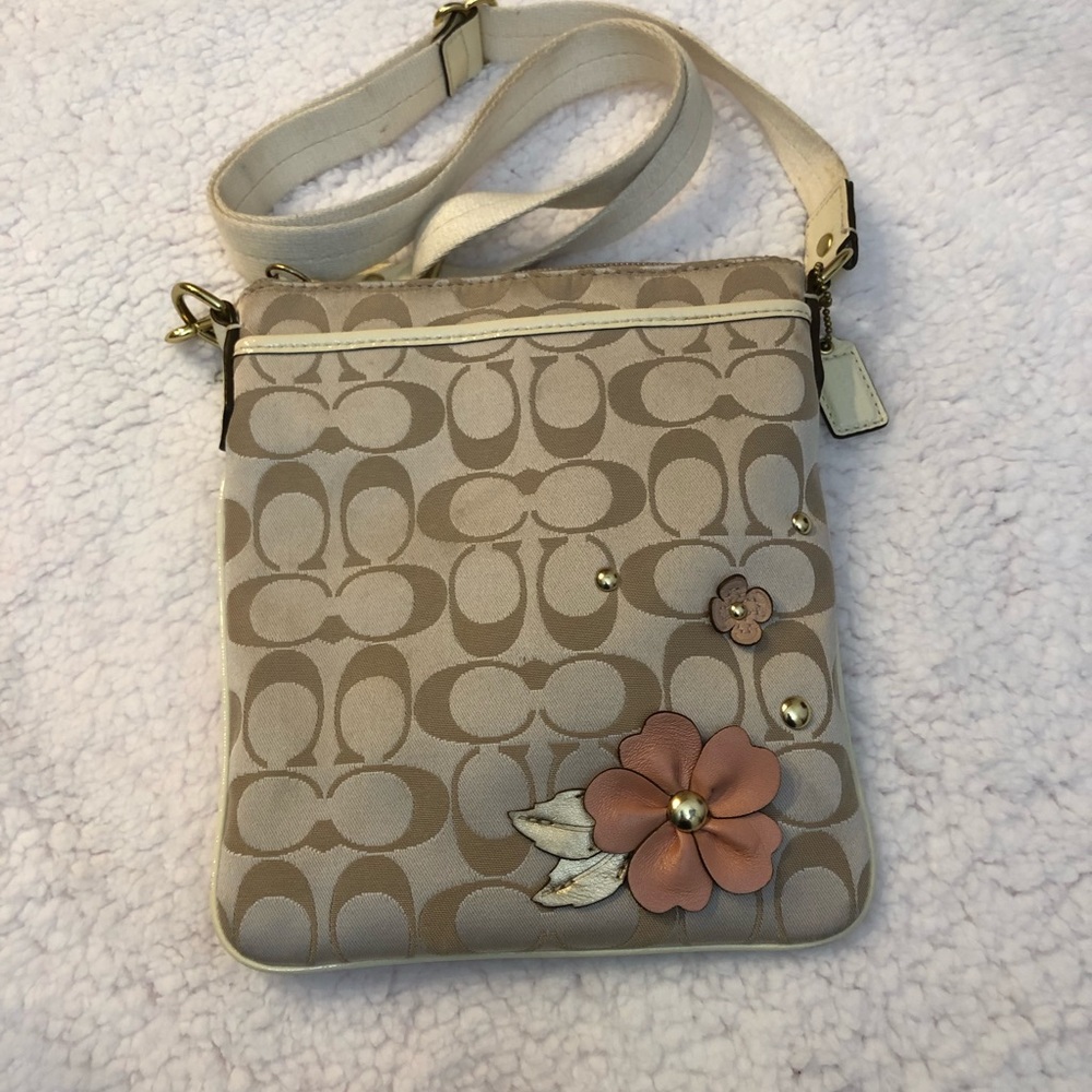 Coach Signature sateen floral Crossbody Bag